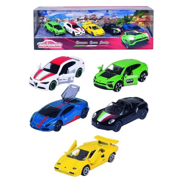 Majorette coches Dream Cars Italy set con cinco coches 7,5cm 212053178