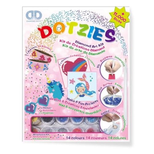 Bandai Kit de creaciones con diamantes Dotzies rosa NW001A