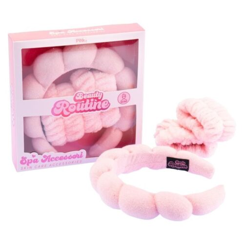 Nice Felpa Beauty Routine rosa accesorio spa con muñequera 50021