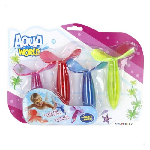Colorbaby Blister de cuatro torpedos acuáticos giratorios con luz 39708