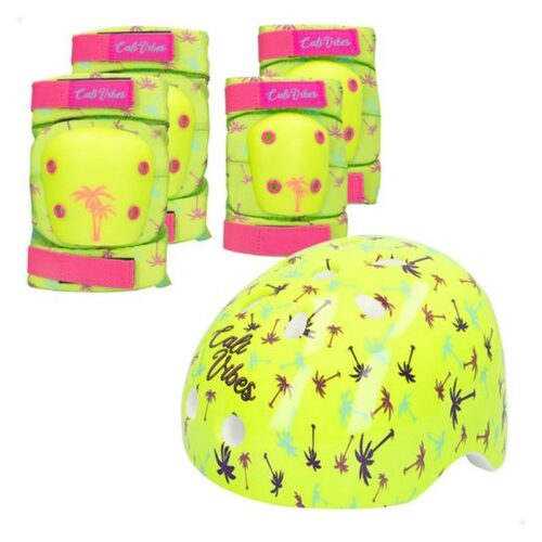 Colorbaby set casco y protectores para patines Neon Cali Vibes 47557