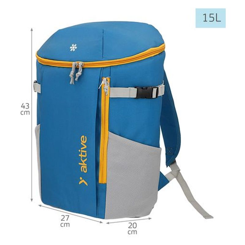 Aktive mochila nevera isotérmica de 15 litros azul 80802 - Imagen 2