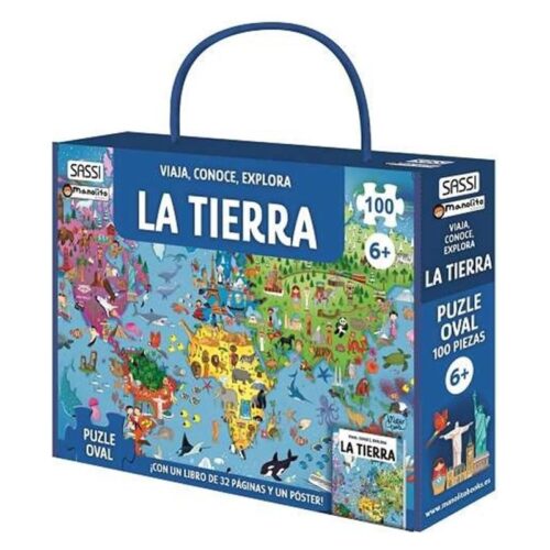 Set Libro + Puzzle viaja, conoce y explora la Tierra 100 43396
