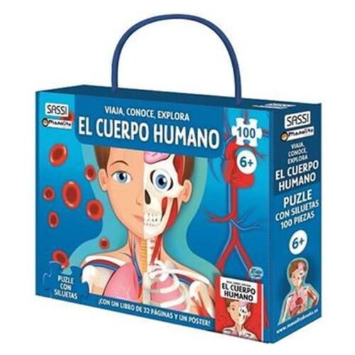 Libro + Puzzle 100 piezas Cuerpo Humano Manolito Books 43402