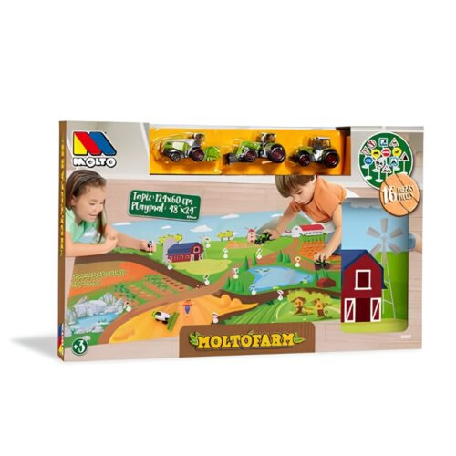 Molto Tapiz de granja con accesorios y tractores 124x60cm 25806