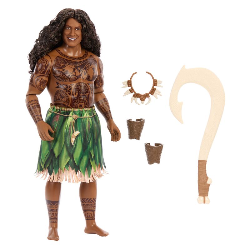 Mattel Muñeco articulado Maui con accesorios Disney Vaiana Live Action JLV16 - Imagen 2