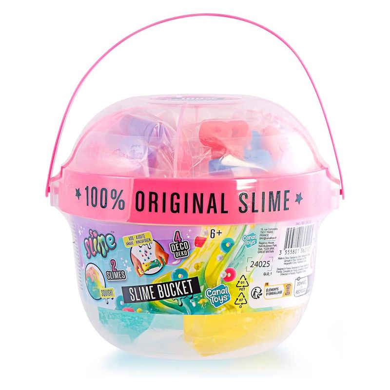 So Slime Slime super bucket con seis decoraciones Canal Toys SSC394 - Imagen 2