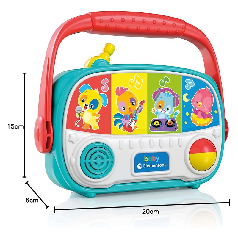 Clementoni Baby Radio con sonido y movimiento para bebés 17459 - Imagen 2