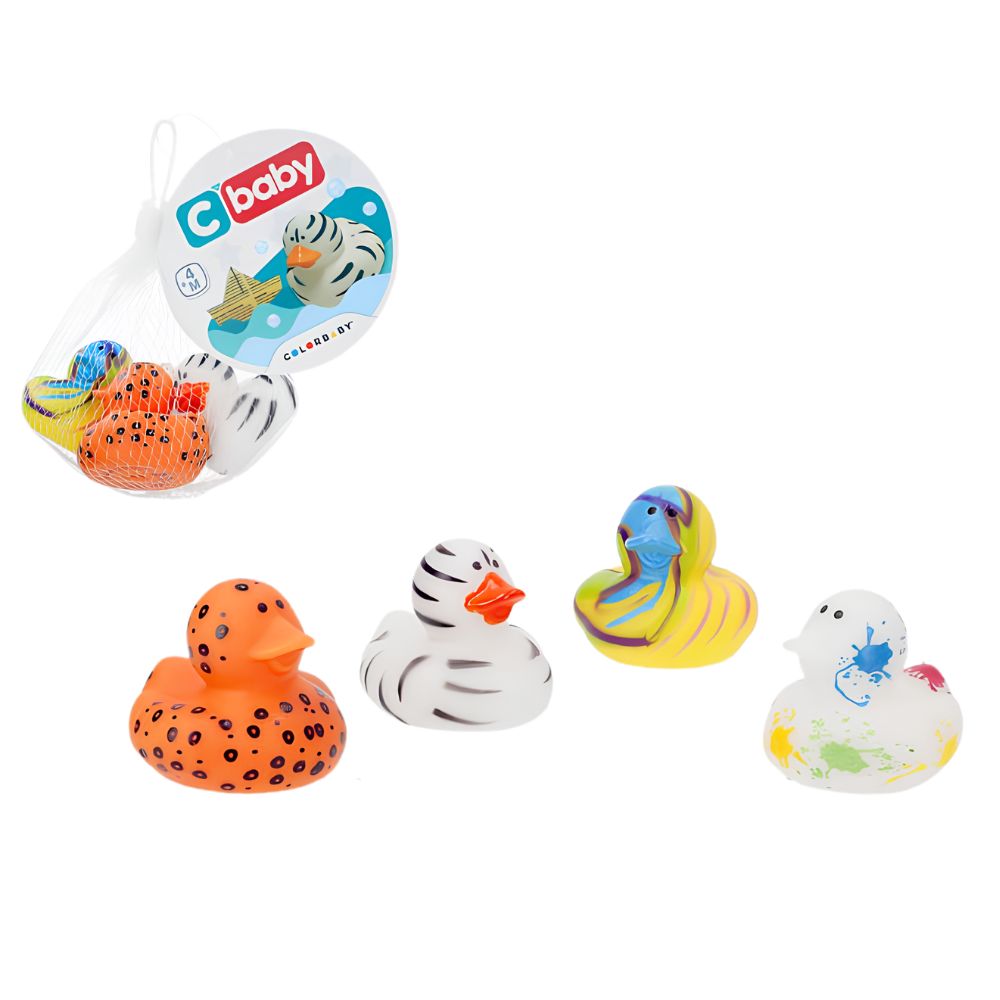 Set de cuatro patos de colores Colorbaby 34006