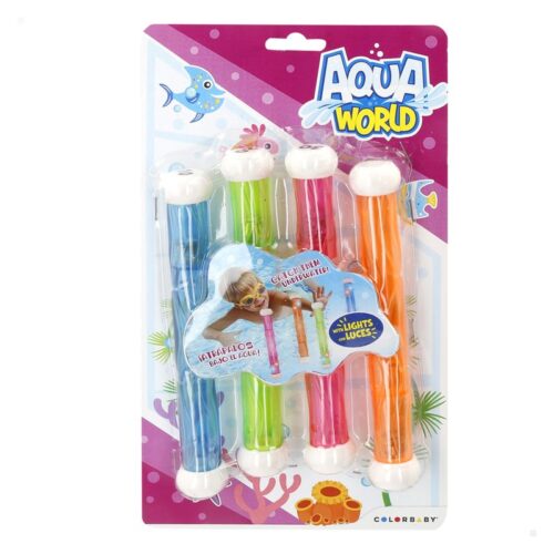 Juego de cuatro sticks con luces Aqua World Colorbaby 39709