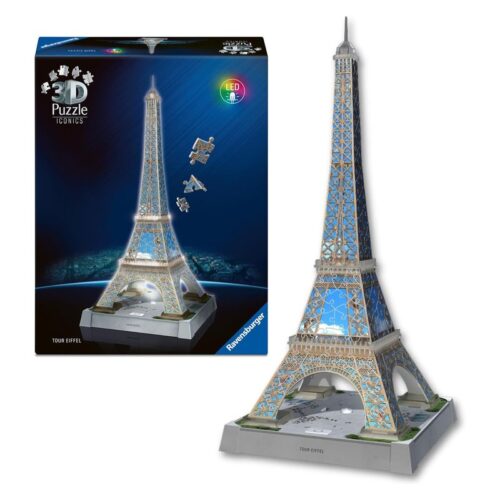 Ravensburger Puzzle 3D Iconics La Tour Eiffel con luz 216 piezas 12008024