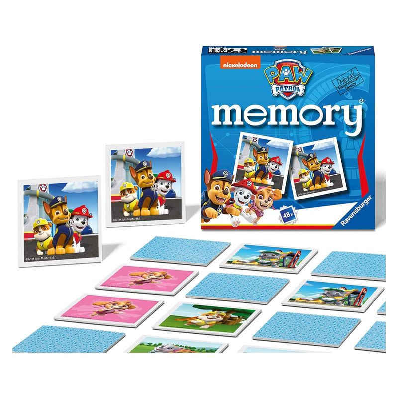 Ravensburger juego de cartas mini memory La Patrulla Canina 48 cartas 20742 - Imagen 2