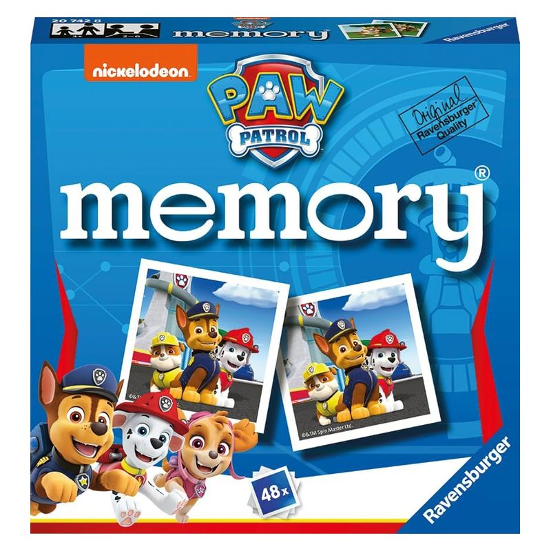 Ravensburger juego de cartas mini memory La Patrulla Canina 48 cartas 20742