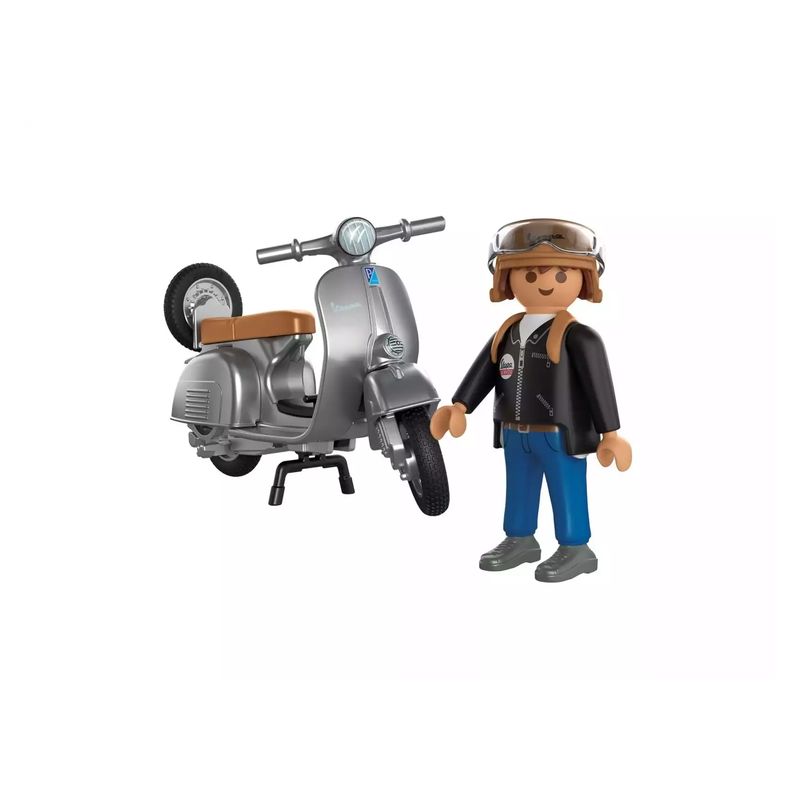 Playmobil 72282 Vespa 80 aniversario: estila original gris - Imagen 2