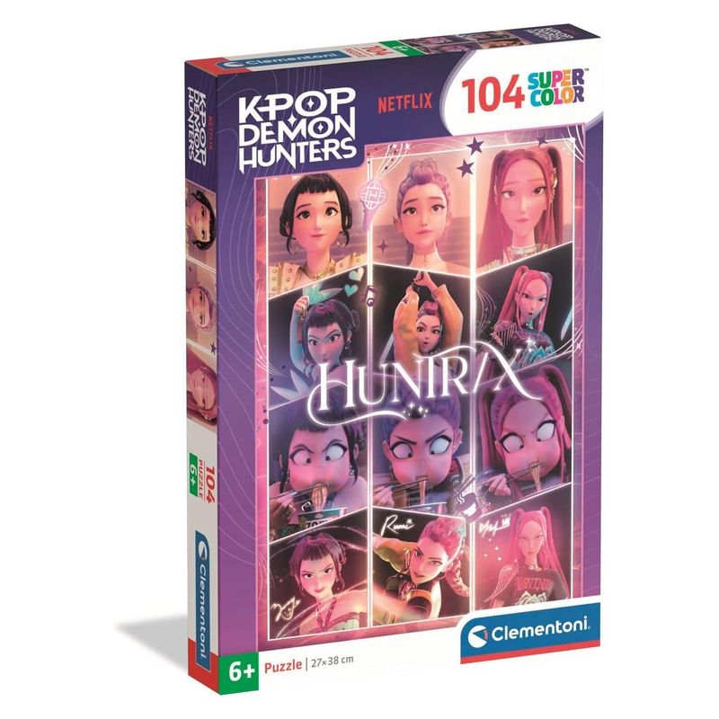 Clementoni Puzzle Supercolor K-Pop Demon Hunters Huntrix 104 piezas 21763
