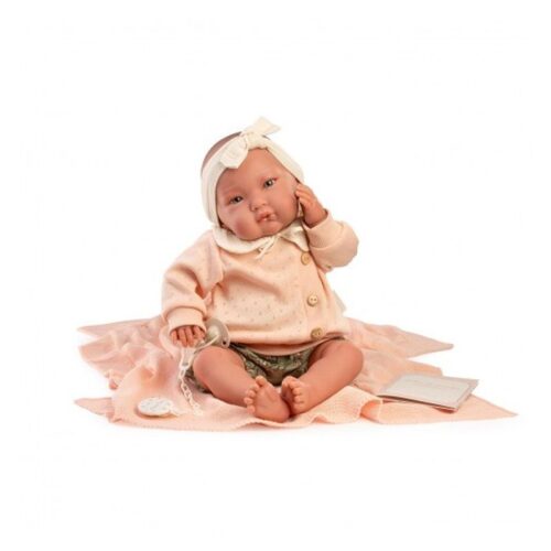 Antonio Juan Muñeca Mi Primer Reborn Alejandra lazo beige 52cm 81396