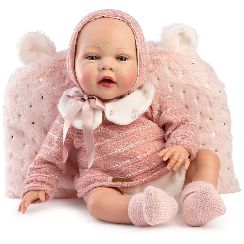 Muñeca Guca Reborn Olga con jersey rosa y braguita 42cm 10180