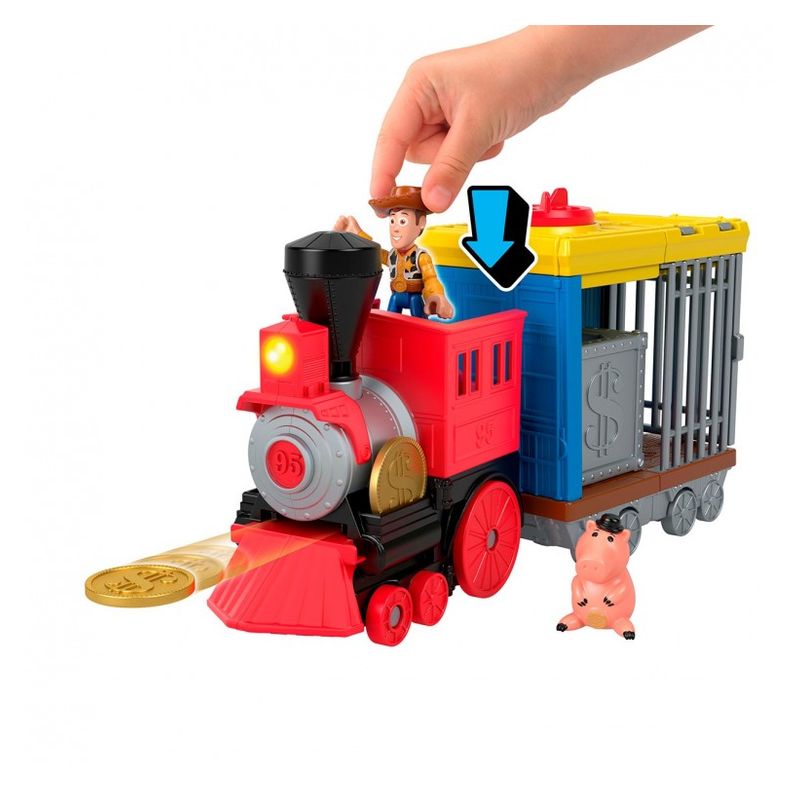 Imaginext Tren del Oeste con Woody y el cerdito Toy Story JLC38 - Imagen 2