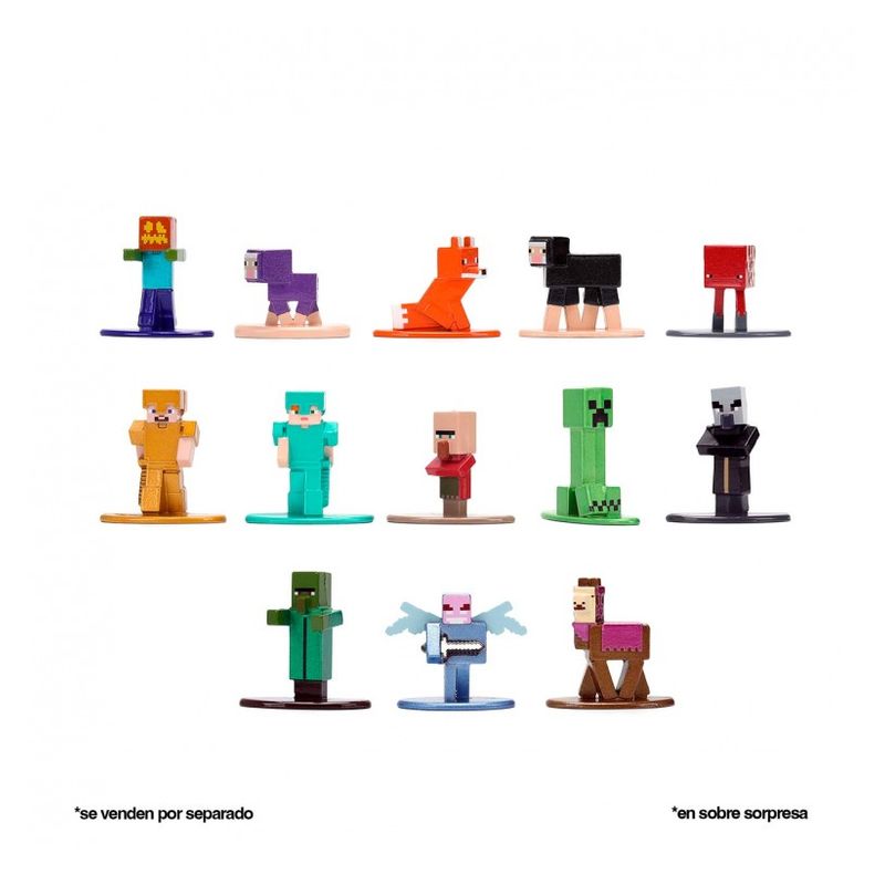 Sobre sorpresa de mini figuras de Minecraft de metal 4cm Simba 9336791314R0 - Imagen 2