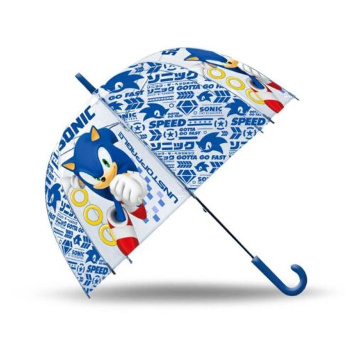 Paraguas transparente de Sonic 46cm Kids Euroswan SO00049