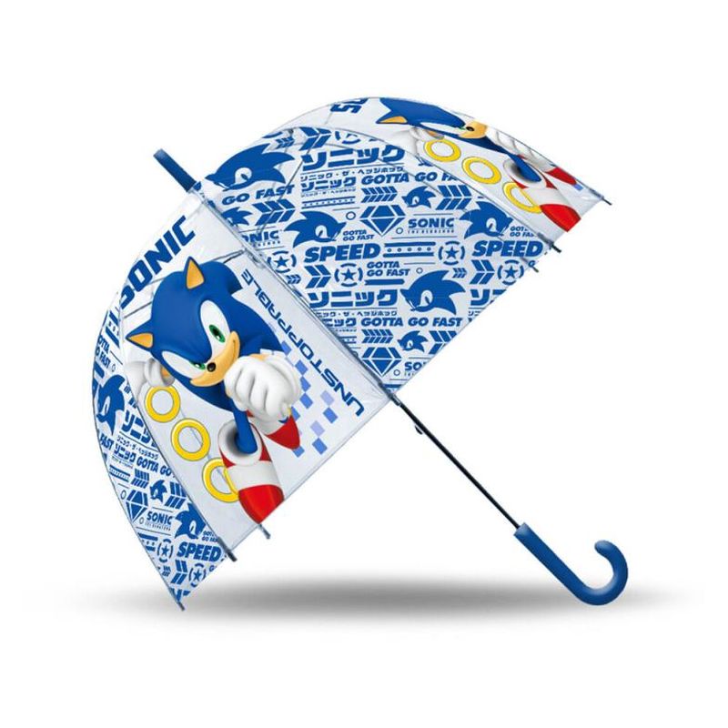Paraguas transparente de Sonic 46cm Kids Euroswan SO00049