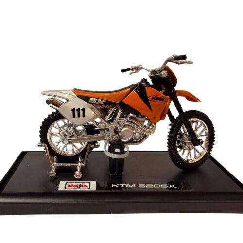 Maisto Moto Croos KTM 520SX naranja y negra escala 1:18 57158