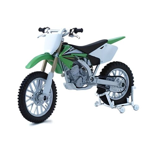 Maisto Moto Croos Kawasaki KX 250F verde y blanca escala 1:18 93671