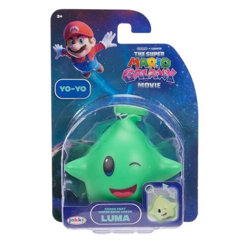 Figura Super Mario Galaxy La Película Yo-yo Luma verde Jakks Pacific 43259