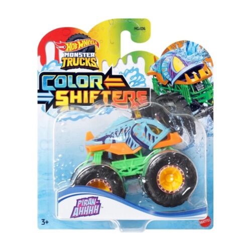 Hot Wheels Monster Trucks Color Shifters Piran-ahhh escala 1:64 JDV93