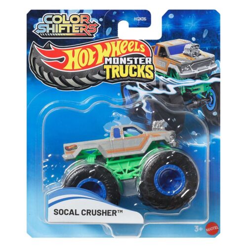 Hot Wheels Monster Trucks Color Shifters Social Crusher escala 1:64 JHY96
