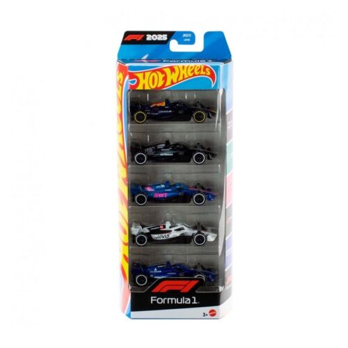 Hot Wheels Pack de cinco vehículos de Fórmula 1 JLN11