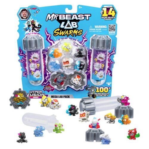 Mr Beast Lab Swarms pack de 14 figuras Mega Lab 24786