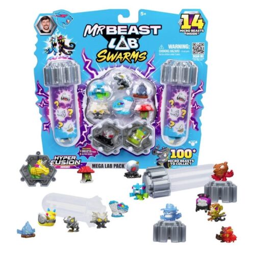 Mr Beast Lab Swarms Hype pack de 14 figuras Mega Lab 24787