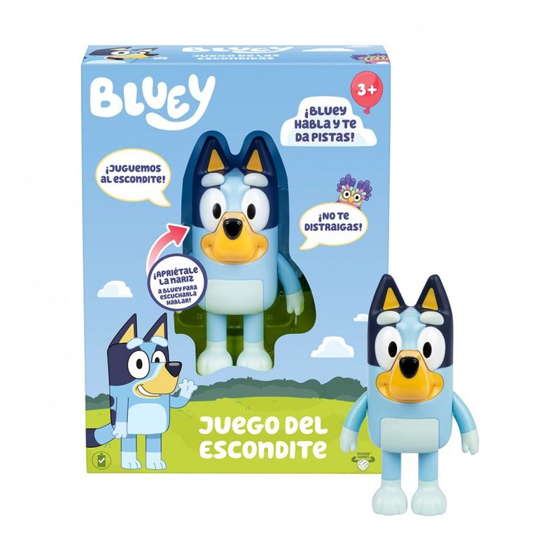 Muñeco Bluey parlante juego del escondite Moose 91580