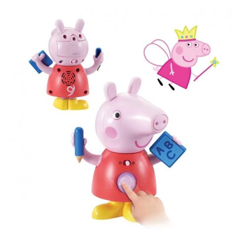 Figura Peppa Pig muévete y aprende interactiva con cinco acciones VTech 80-581322