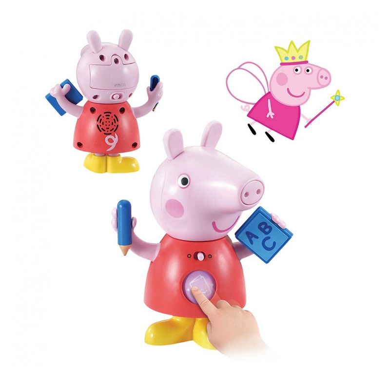 Figura Peppa Pig muévete y aprende interactiva con cinco acciones VTech 80-581322