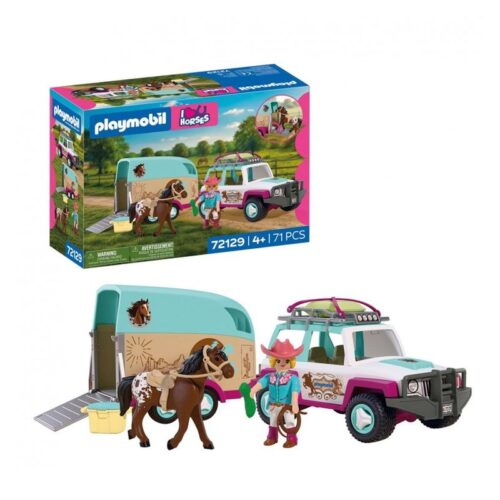 Playmobil todoterreno con remolque para caballo 72129