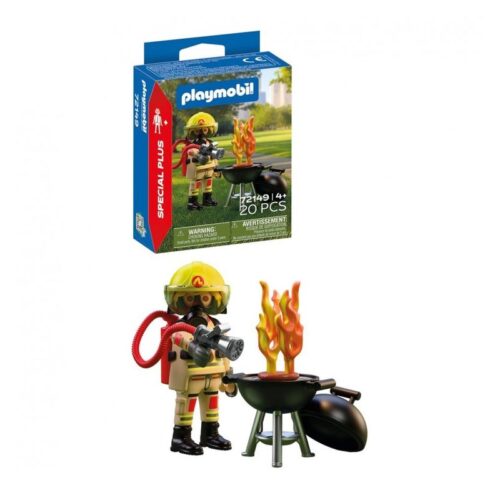 Playmobil Special Plus Bombero con foco de incendio 72149
