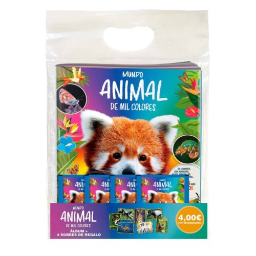 Starter pack mundo animal de mil colores álbum más sobres Panini 28674