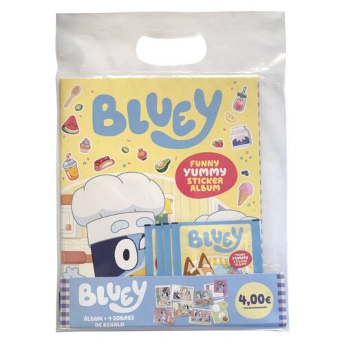 Starter Pack Bluey Funny Yummy Panini (álbum más cuatro sobres) 28933
