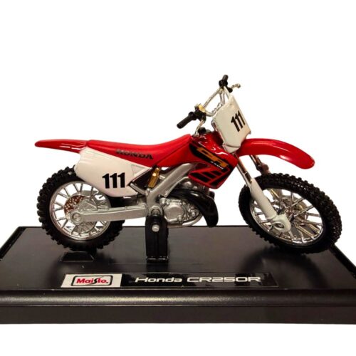 Maisto Moto Croos Honda CR250R roja y blanca escala 1:18 78864
